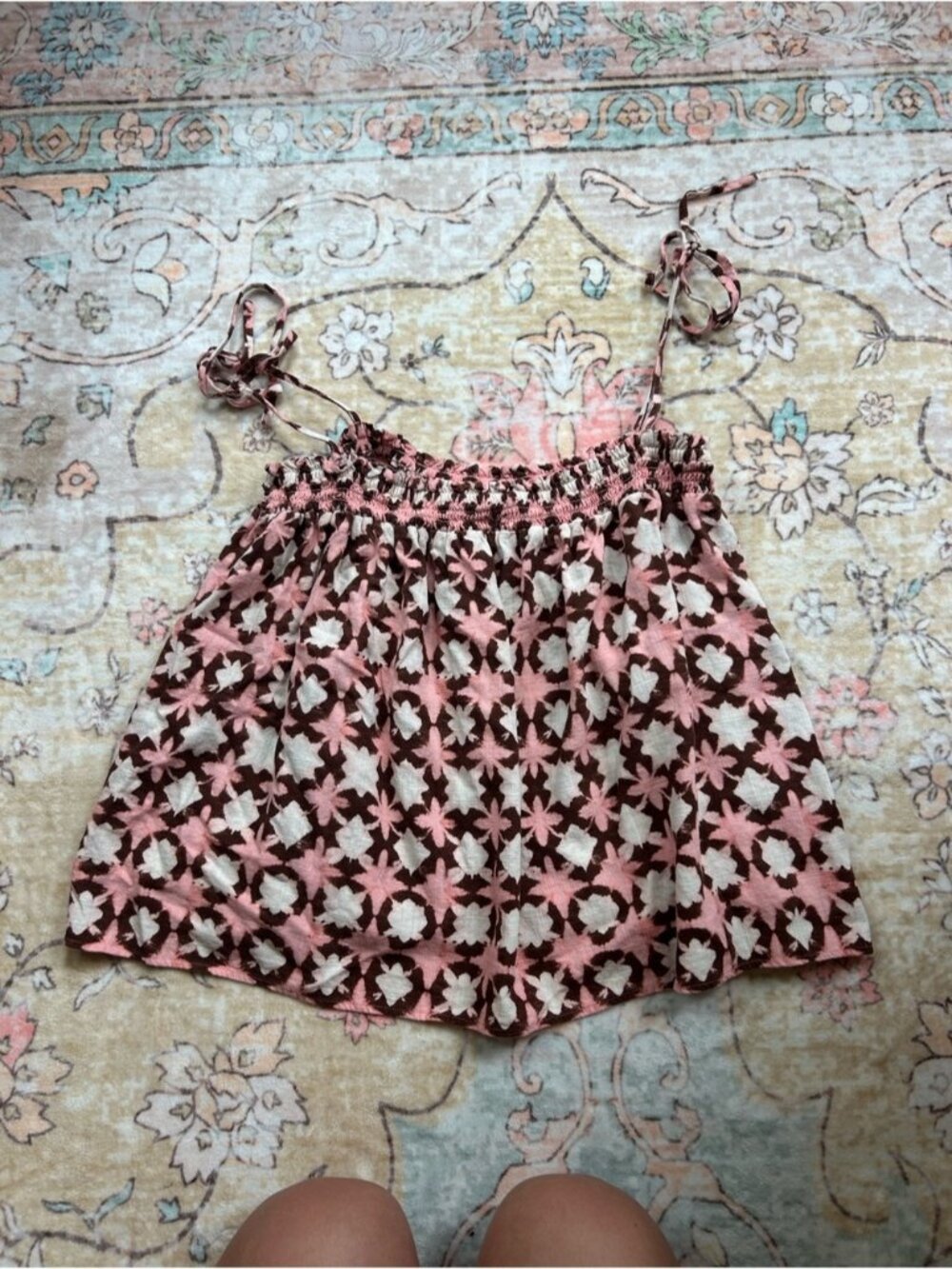 LOFT Pink and Brown Tank